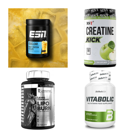 Wettkampfvorbereitung: ESN ISOCLEAR + MST Creatine + 2 weitere – alle enthaltenen Artikel