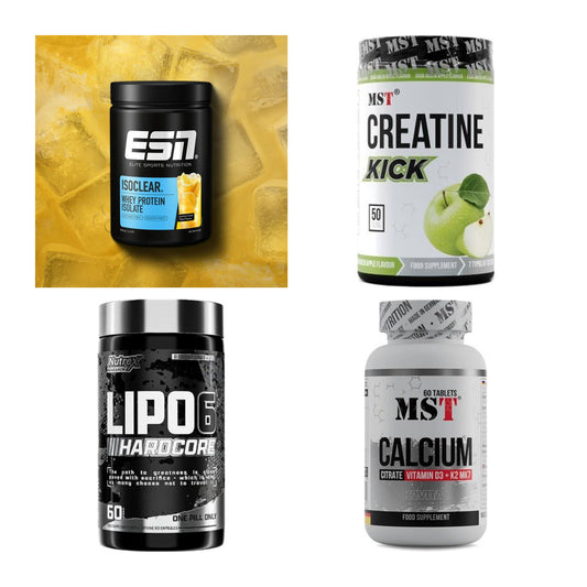 Wettkampfvorbereitung: ESN ISOCLEAR + MST Creatine + 2 weitere – alle enthaltenen Artikel