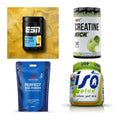 Wettkampfvorbereitung: ESN ISOCLEAR + MST Creatine + 2 weitere – alle enthaltenen Artikel