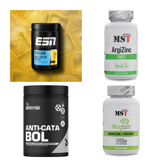 Wettkampfvorbereitung: ESN ISOCLEAR + MST ArgiZinc + 2 weitere – alle enthaltenen Artikel