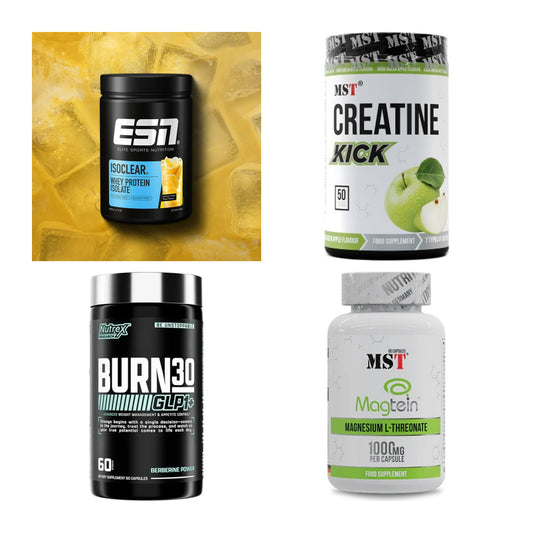 Wettkampfvorbereitung: ESN ISOCLEAR + MST Creatine + 2 weitere – alle enthaltenen Artikel