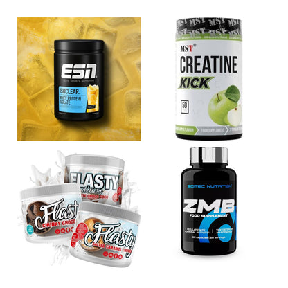 Wettkampfvorbereitung: ESN ISOCLEAR + MST Creatine + 2 weitere – alle enthaltenen Artikel