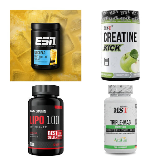 Wettkampfvorbereitung: ESN ISOCLEAR + MST Creatine + 2 weitere – alle enthaltenen Artikel