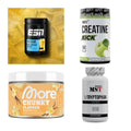 Wettkampfvorbereitung: ESN ISOCLEAR + MST Creatine + 2 weitere – alle enthaltenen Artikel