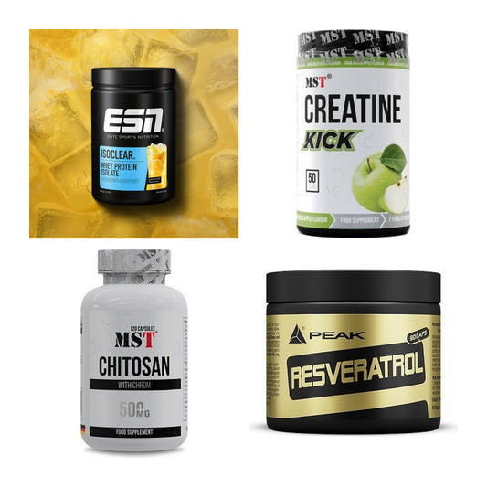 Wettkampfvorbereitung: ESN ISOCLEAR + MST Creatine + 2 weitere – alle enthaltenen Artikel