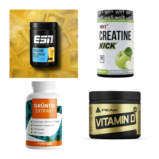 Wettkampfvorbereitung: ESN ISOCLEAR + MST Creatine + 2 weitere – alle enthaltenen Artikel