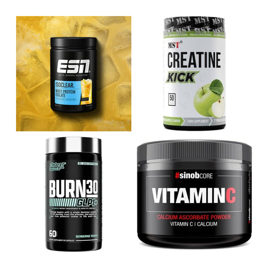 Wettkampfvorbereitung: ESN ISOCLEAR + MST Creatine + 2 weitere – alle enthaltenen Artikel