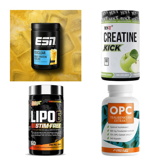 Wettkampfvorbereitung: ESN ISOCLEAR + MST Creatine + 2 weitere – alle enthaltenen Artikel