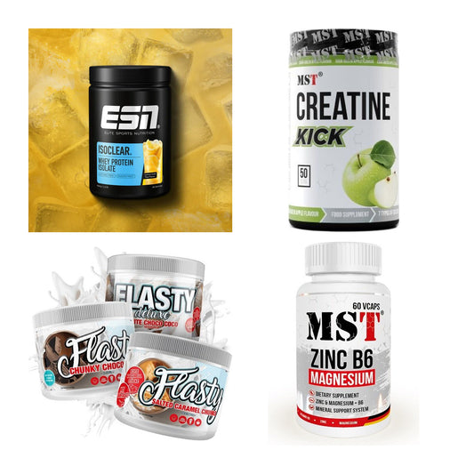 Wettkampfvorbereitung: ESN ISOCLEAR + MST Creatine + 2 weitere – alle enthaltenen Artikel
