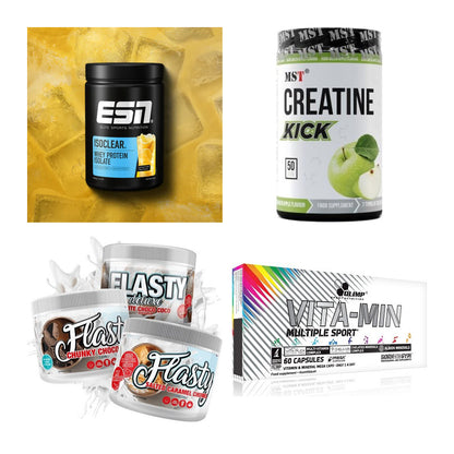 Wettkampfvorbereitung: ESN ISOCLEAR + MST Creatine + 2 weitere – alle enthaltenen Artikel