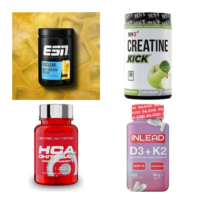 Wettkampfvorbereitung: ESN ISOCLEAR + MST Creatine + 2 weitere – alle enthaltenen Artikel