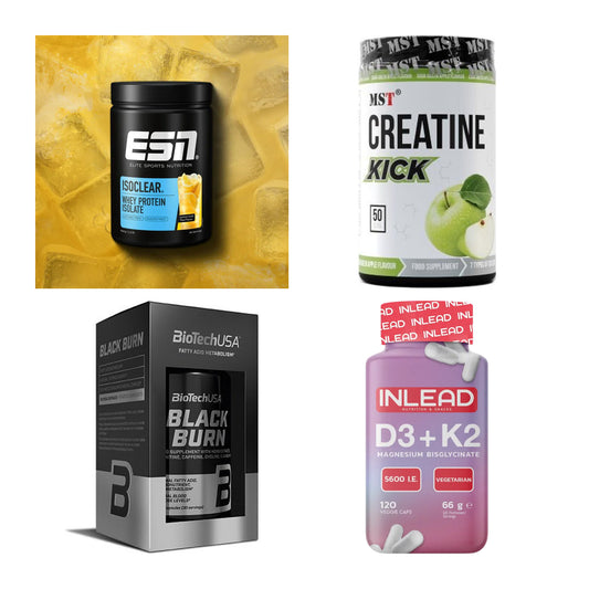 Wettkampfvorbereitung: ESN ISOCLEAR + MST Creatine + 2 weitere – alle enthaltenen Artikel
