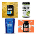 Wettkampfvorbereitung: ESN ISOCLEAR + MST Creatine + 2 weitere – alle enthaltenen Artikel
