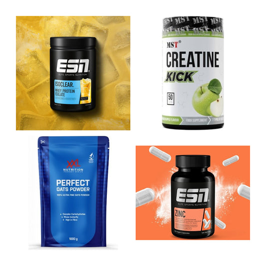 Wettkampfvorbereitung: ESN ISOCLEAR + MST Creatine + 2 weitere – alle enthaltenen Artikel