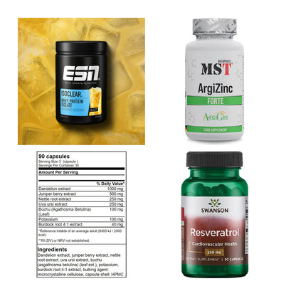 Wettkampfvorbereitung: ESN ISOCLEAR + MST ArgiZinc + 2 weitere – alle enthaltenen Artikel