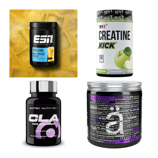 Wettkampfvorbereitung: ESN ISOCLEAR + MST Creatine + 2 weitere – alle enthaltenen Artikel