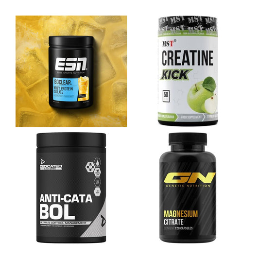 Wettkampfvorbereitung: ESN ISOCLEAR + MST Creatine + 2 weitere – alle enthaltenen Artikel