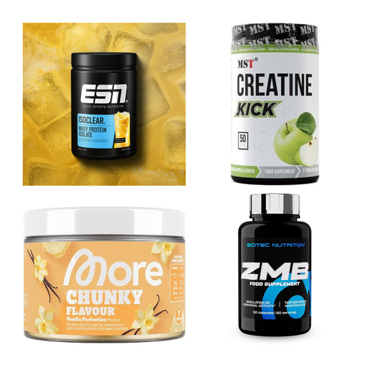 Wettkampfvorbereitung: ESN ISOCLEAR + MST Creatine + 2 weitere – alle enthaltenen Artikel