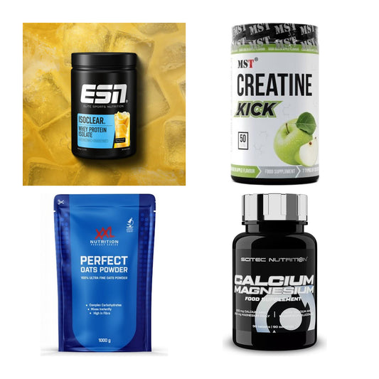 Wettkampfvorbereitung: ESN ISOCLEAR + MST Creatine + 2 weitere – alle enthaltenen Artikel