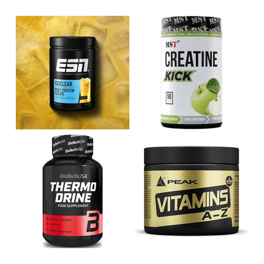 Wettkampfvorbereitung: ESN ISOCLEAR + MST Creatine + 2 weitere – alle enthaltenen Artikel