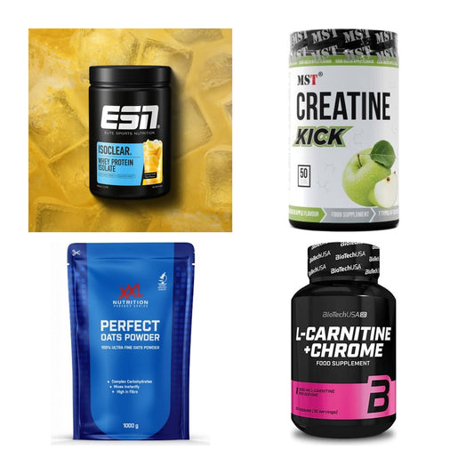 Wettkampfvorbereitung: ESN ISOCLEAR + MST Creatine + 2 weitere – alle enthaltenen Artikel