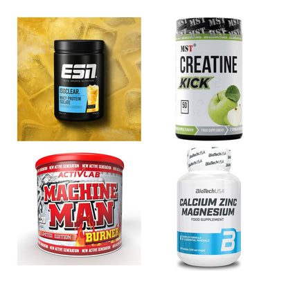 Wettkampfvorbereitung: ESN ISOCLEAR + MST Creatine + 2 weitere – alle enthaltenen Artikel