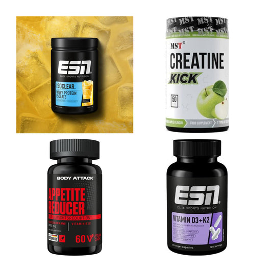 Wettkampfvorbereitung: ESN ISOCLEAR + MST Creatine + 2 weitere – alle enthaltenen Artikel