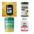 Wettkampfvorbereitung: ESN ISOCLEAR + MST Creatine + 2 weitere – alle enthaltenen Artikel