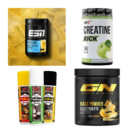 Wettkampfvorbereitung: ESN ISOCLEAR + MST Creatine + 2 weitere – alle enthaltenen Artikel