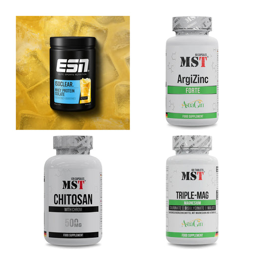 Wettkampfvorbereitung: ESN ISOCLEAR + MST ArgiZinc + 2 weitere – alle enthaltenen Artikel