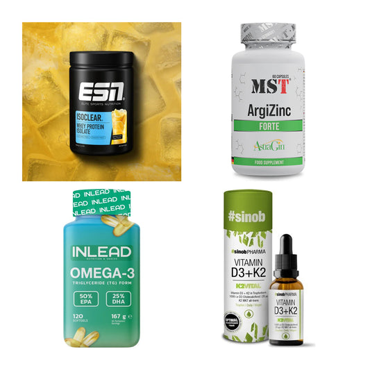 Wettkampfvorbereitung: ESN ISOCLEAR + MST ArgiZinc + 2 weitere – alle enthaltenen Artikel