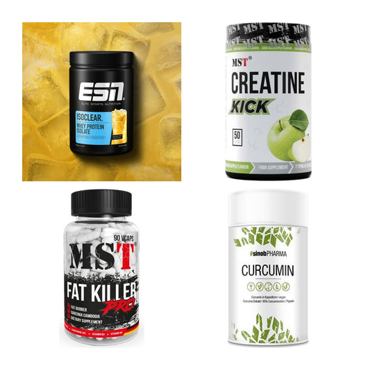 Wettkampfvorbereitung: ESN ISOCLEAR + MST Creatine + 2 weitere – alle enthaltenen Artikel