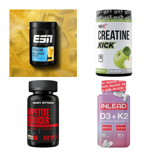Wettkampfvorbereitung: ESN ISOCLEAR + MST Creatine + 2 weitere – alle enthaltenen Artikel