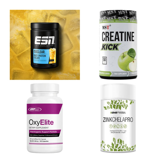 Wettkampfvorbereitung: ESN ISOCLEAR + MST Creatine + 2 weitere – alle enthaltenen Artikel