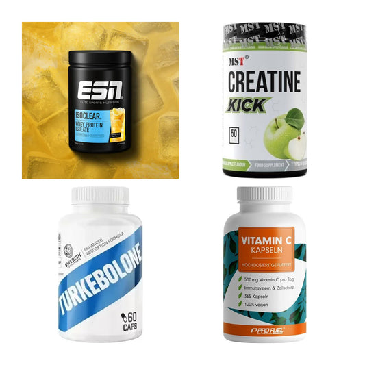 Wettkampfvorbereitung: ESN ISOCLEAR + MST Creatine + 2 weitere – alle enthaltenen Artikel
