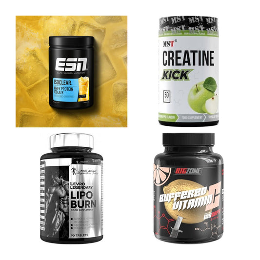 Wettkampfvorbereitung: ESN ISOCLEAR + MST Creatine + 2 weitere – alle enthaltenen Artikel