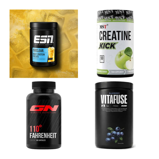Wettkampfvorbereitung: ESN ISOCLEAR + MST Creatine + 2 weitere – alle enthaltenen Artikel
