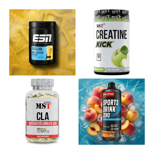 Wettkampfvorbereitung: ESN ISOCLEAR + MST Creatine + 2 weitere – alle enthaltenen Artikel