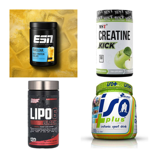 Wettkampfvorbereitung: ESN ISOCLEAR + MST Creatine + 2 weitere – alle enthaltenen Artikel