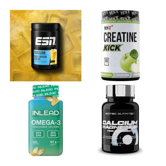Wettkampfvorbereitung: ESN ISOCLEAR + MST Creatine + 2 weitere – alle enthaltenen Artikel