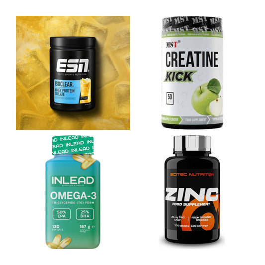 Wettkampfvorbereitung: ESN ISOCLEAR + MST Creatine + 2 weitere – alle enthaltenen Artikel