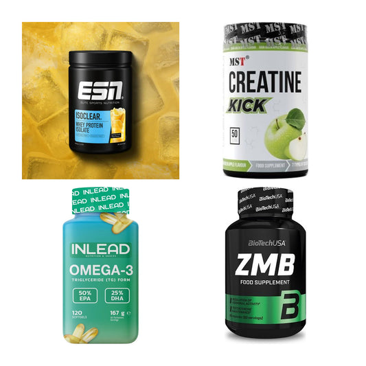 Wettkampfvorbereitung: ESN ISOCLEAR + MST Creatine + 2 weitere – alle enthaltenen Artikel