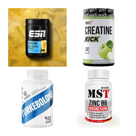 Wettkampfvorbereitung: ESN ISOCLEAR + MST Creatine + 2 weitere – alle enthaltenen Artikel