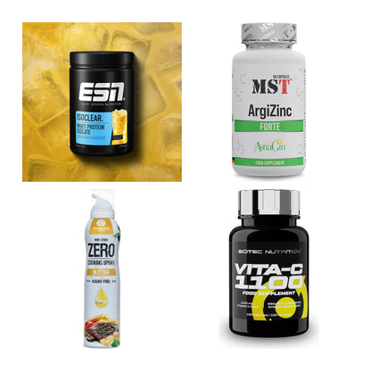 Wettkampfvorbereitung: ESN ISOCLEAR + MST ArgiZinc + 2 weitere – alle enthaltenen Artikel