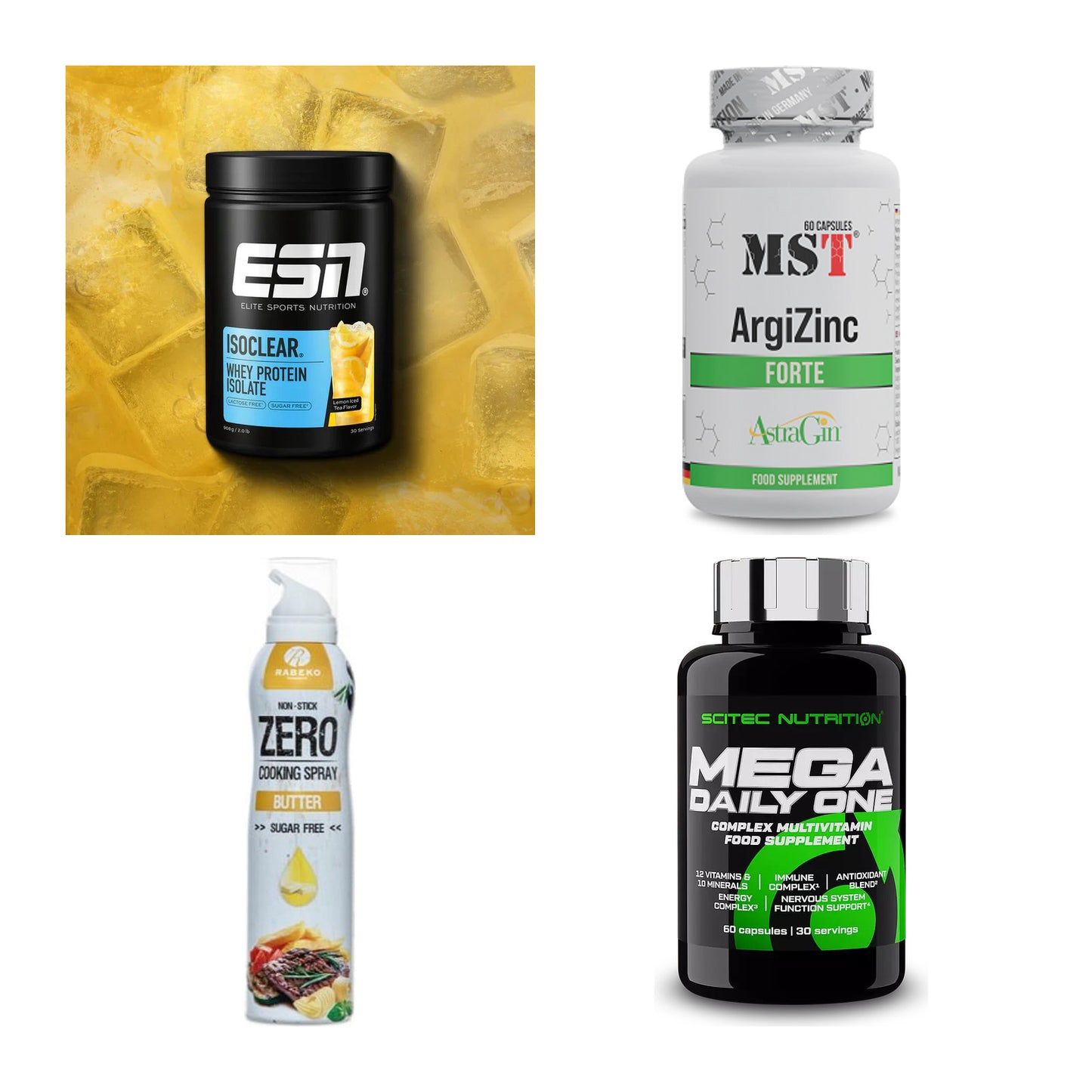 Wettkampfvorbereitung: ESN ISOCLEAR + MST ArgiZinc + 2 weitere – alle enthaltenen Artikel