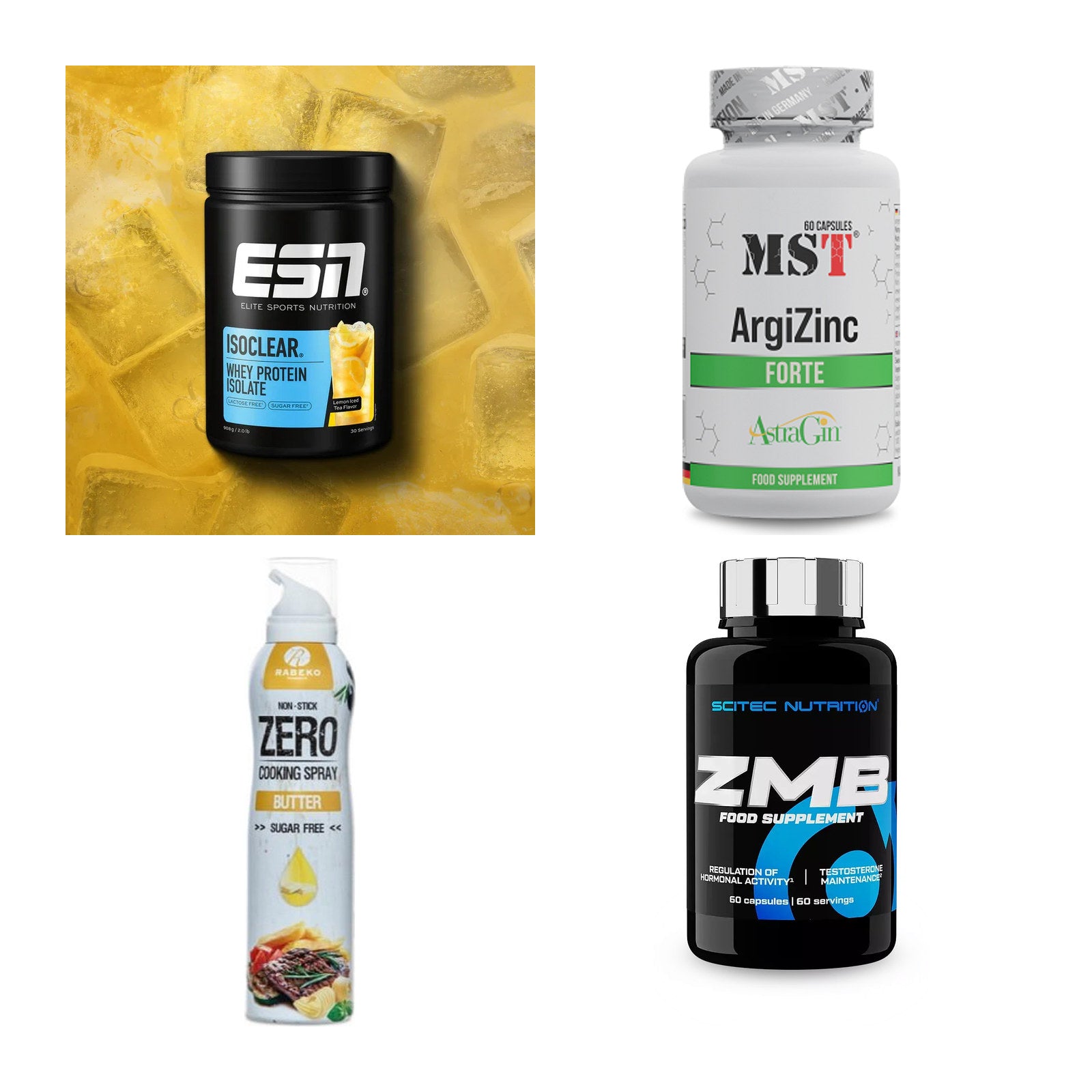 Wettkampfvorbereitung: ESN ISOCLEAR + MST ArgiZinc + 2 weitere – alle enthaltenen Artikel
