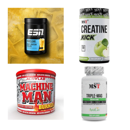 Wettkampfvorbereitung: ESN ISOCLEAR + MST Creatine + 2 weitere – alle enthaltenen Artikel