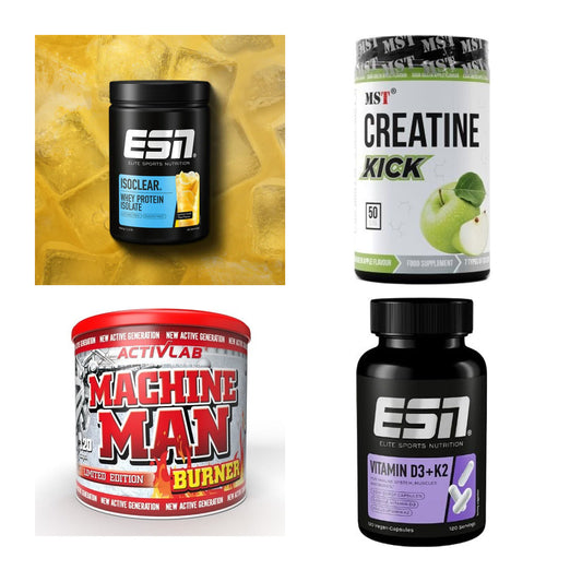Wettkampfvorbereitung: ESN ISOCLEAR + MST Creatine + 2 weitere – alle enthaltenen Artikel