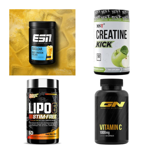Wettkampfvorbereitung: ESN ISOCLEAR + MST Creatine + 2 weitere – alle enthaltenen Artikel