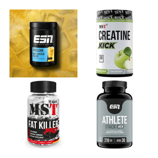 Wettkampfvorbereitung: ESN ISOCLEAR + MST Creatine + 2 weitere – alle enthaltenen Artikel